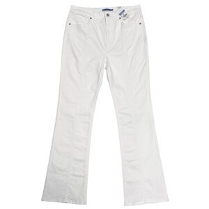 J Mclaughlin White Clearwater Bootcut Front Seam Accents High Rise Jeans New 8